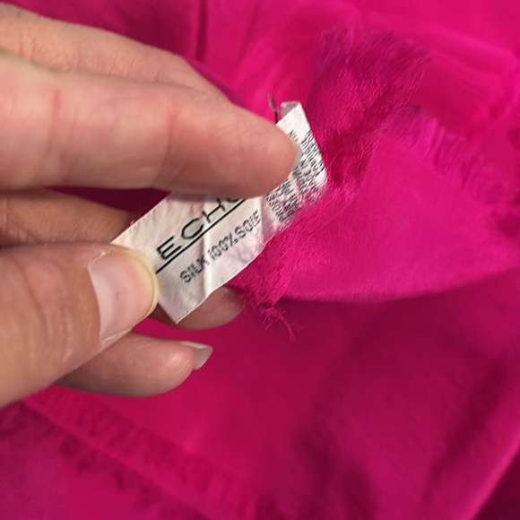 Echo Vibrant Pink Silk Scarf and Leopard Scarf - Picture 2 of 3